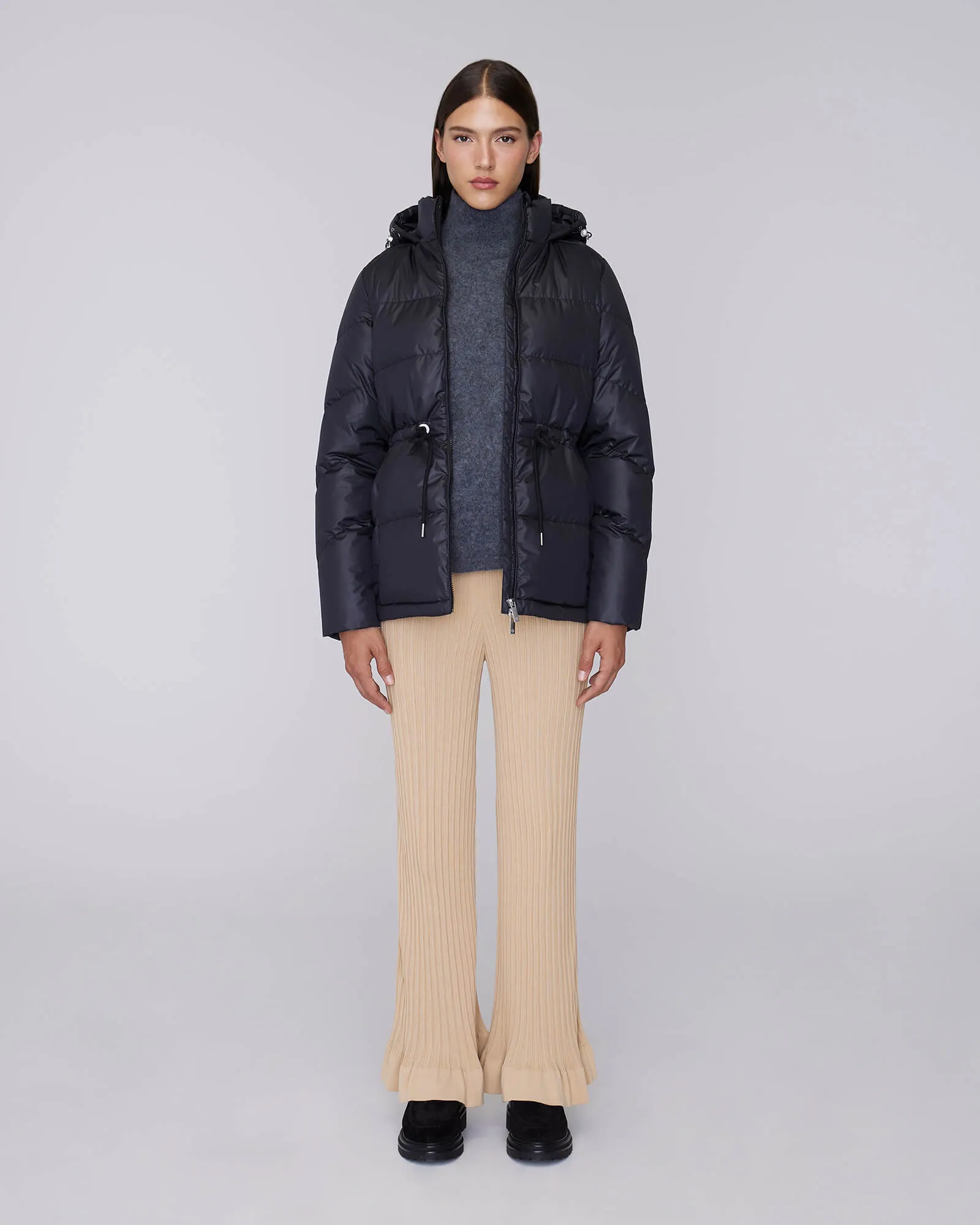 ISABELA | Lightweight Hooded Waisted Down Jacket sold by Quartz Co product image thumbnail 2