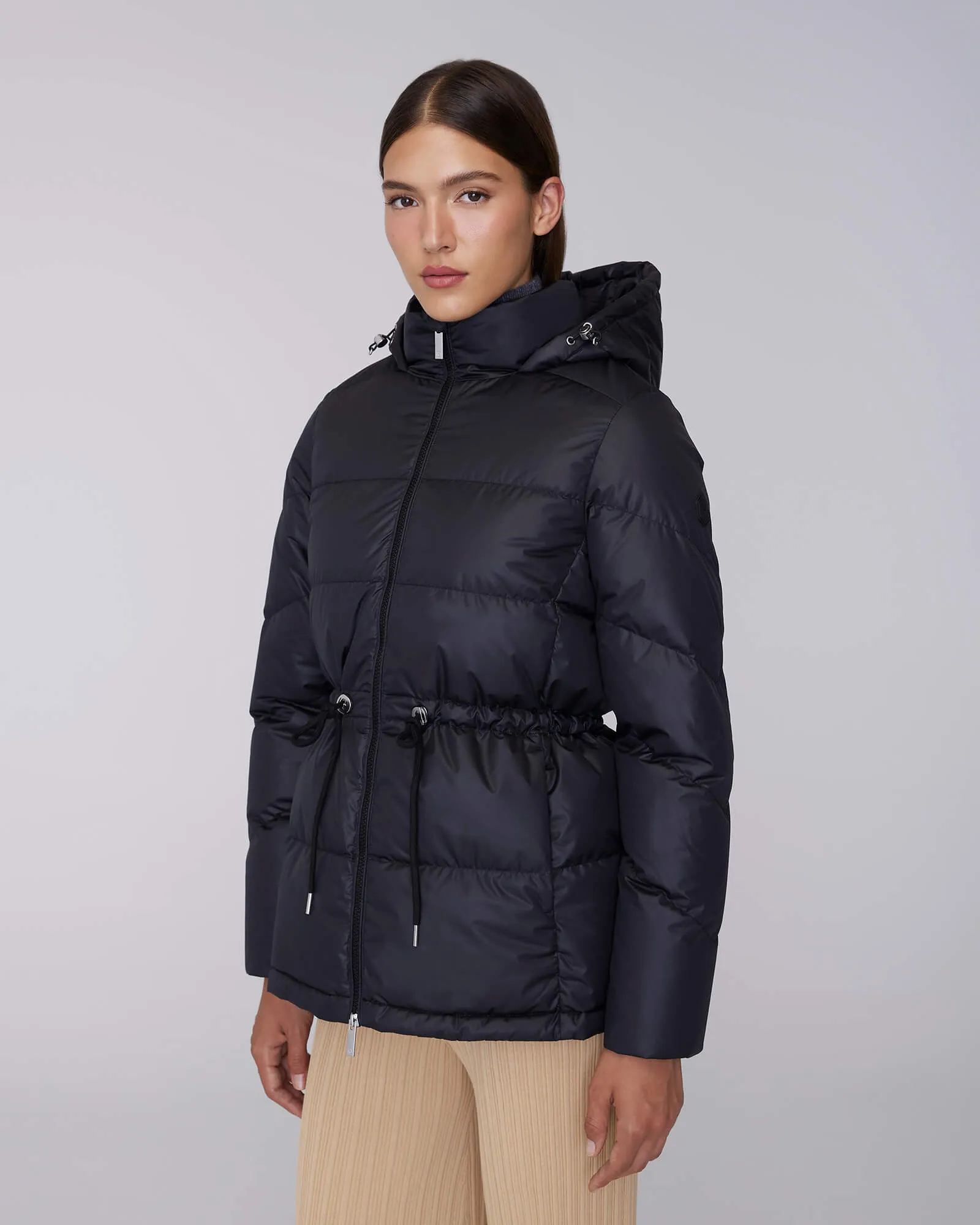 ISABELA | Lightweight Hooded Waisted Down Jacket sold by Quartz Co product image thumbnail 3