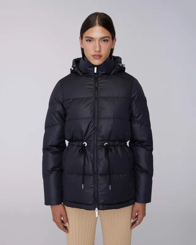 ISABELA | Lightweight Hooded Waisted Down Jacket sold by Quartz Co