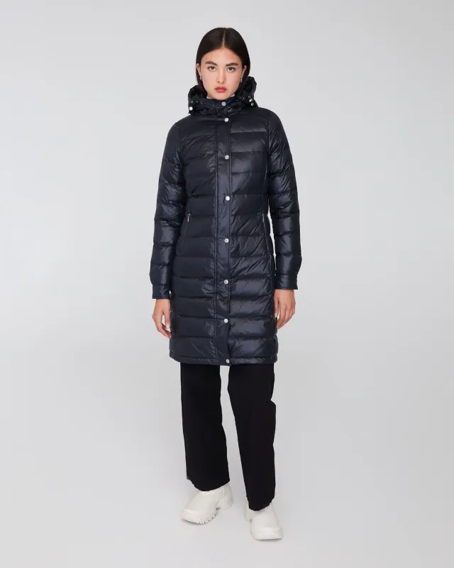DOROTHY LONG HOODED | Lightweight Down Jacket sold by Quartz Co