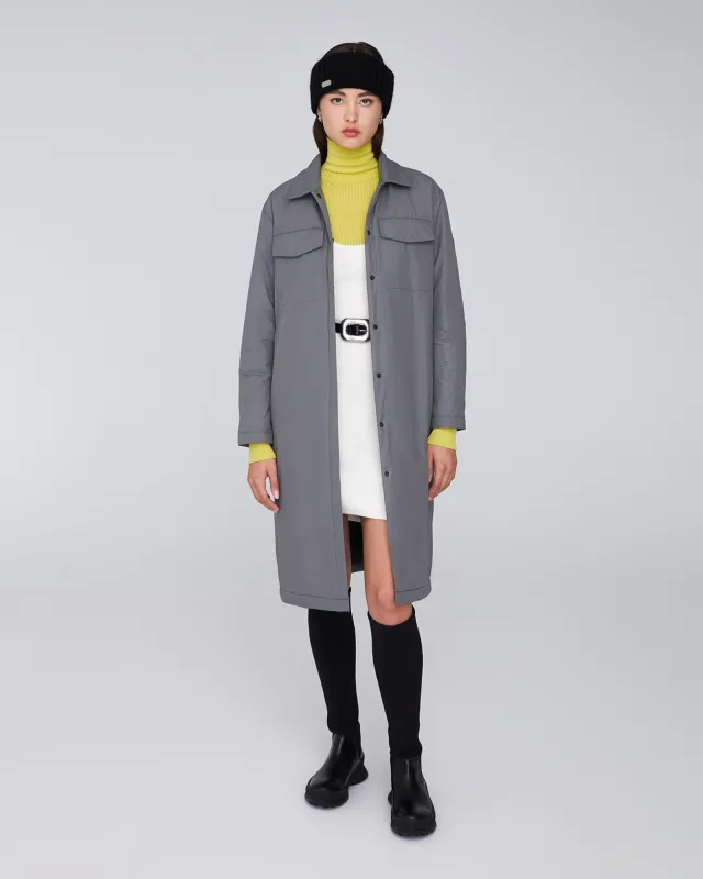 LINA | Long Insulated Shirt Jacket sold by Quartz Co