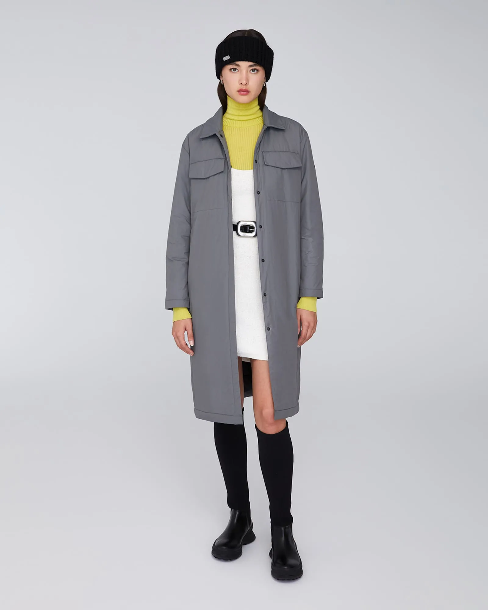 LINA | Long Insulated Shirt Jacket sold by Quartz Co