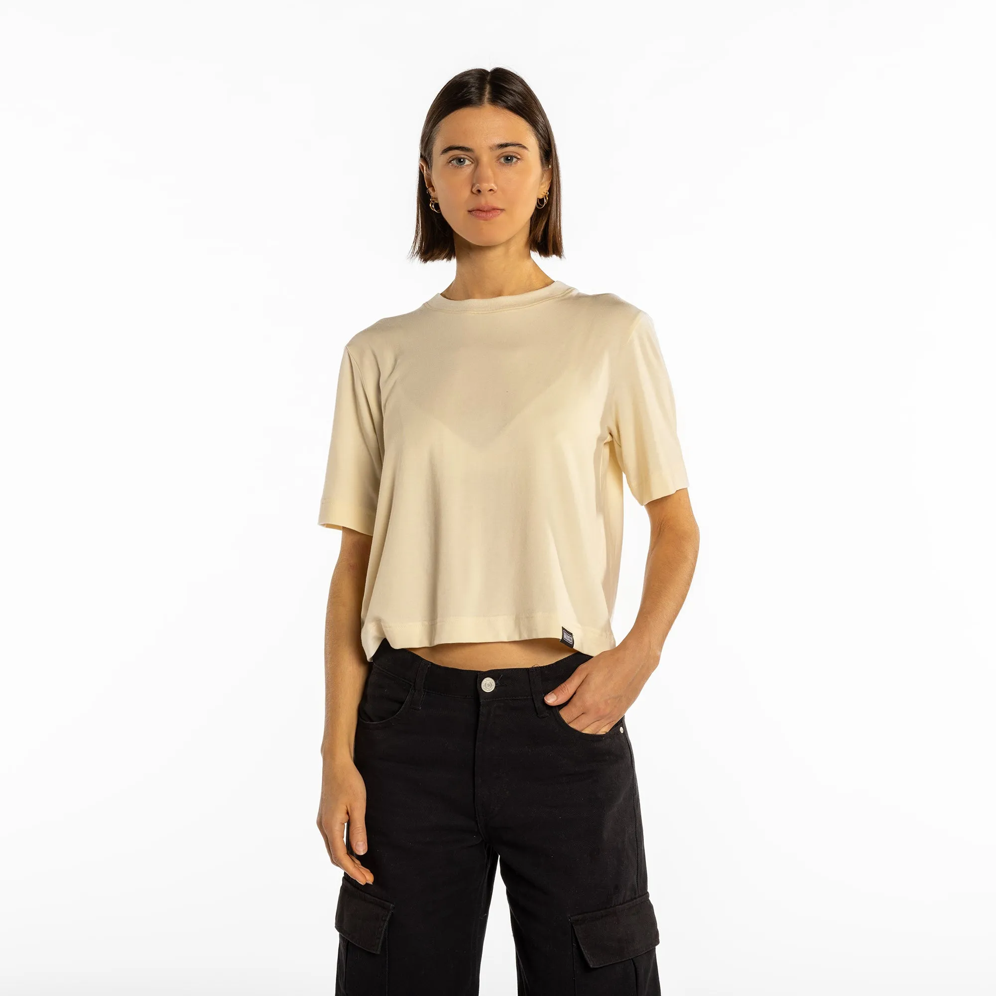 Plant Based Cropped T-Shirt Natural sold by Wuxly product image thumbnail 2