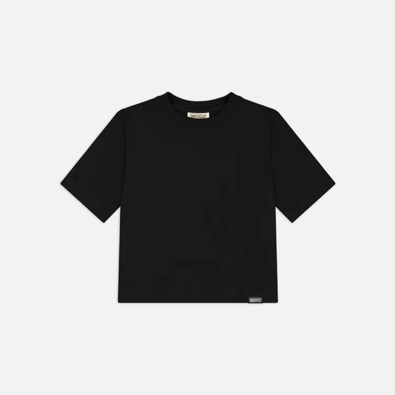 Plant Based Cropped T-Shirt Black sold by Wuxly