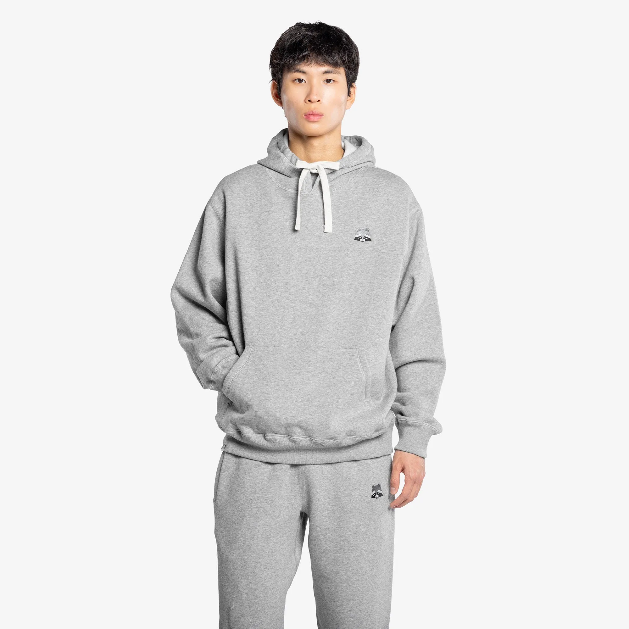 Raccoon Grey Melange Hoodie sold by Wuxly product image thumbnail 2