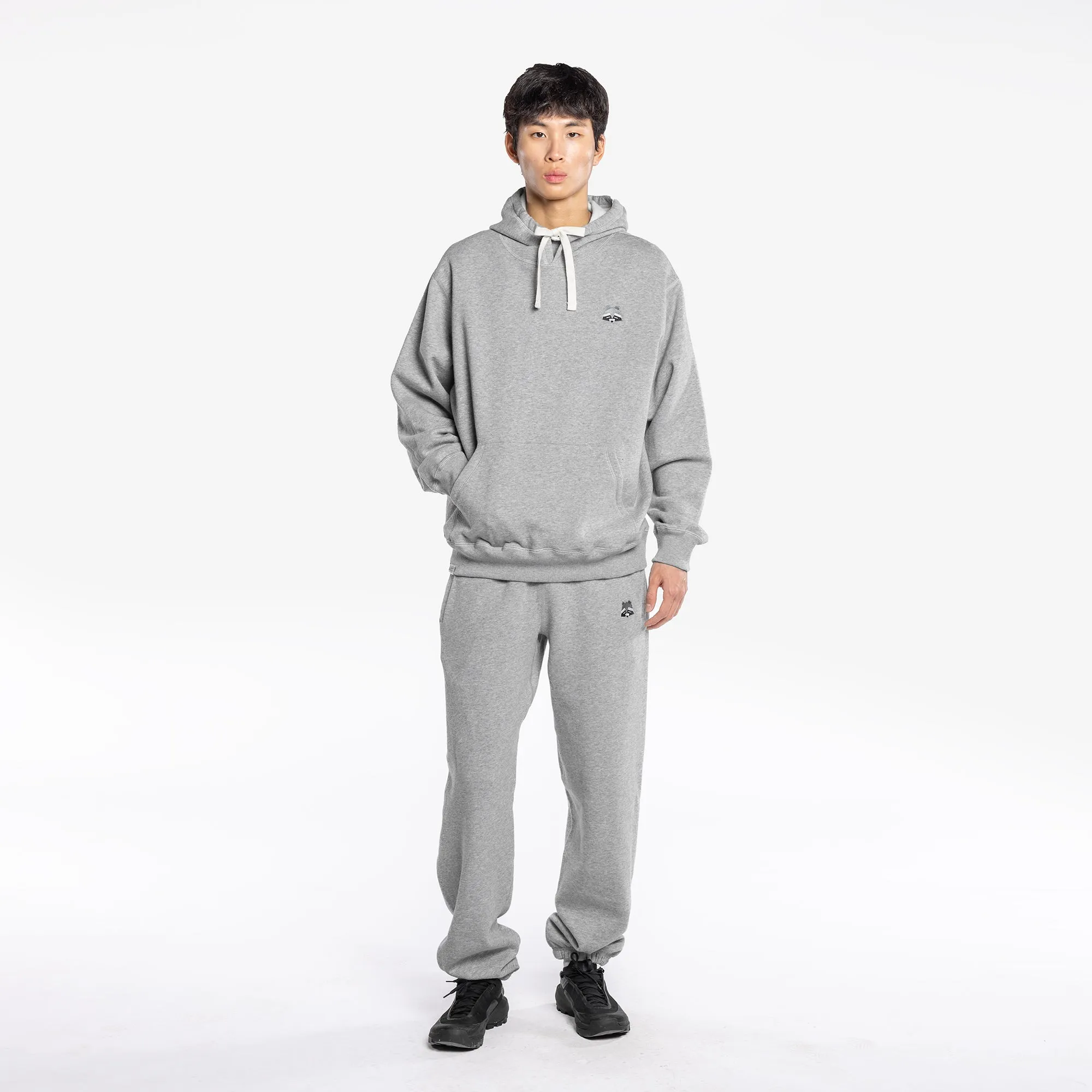 Raccoon Grey Melange Hoodie sold by Wuxly product image thumbnail 4