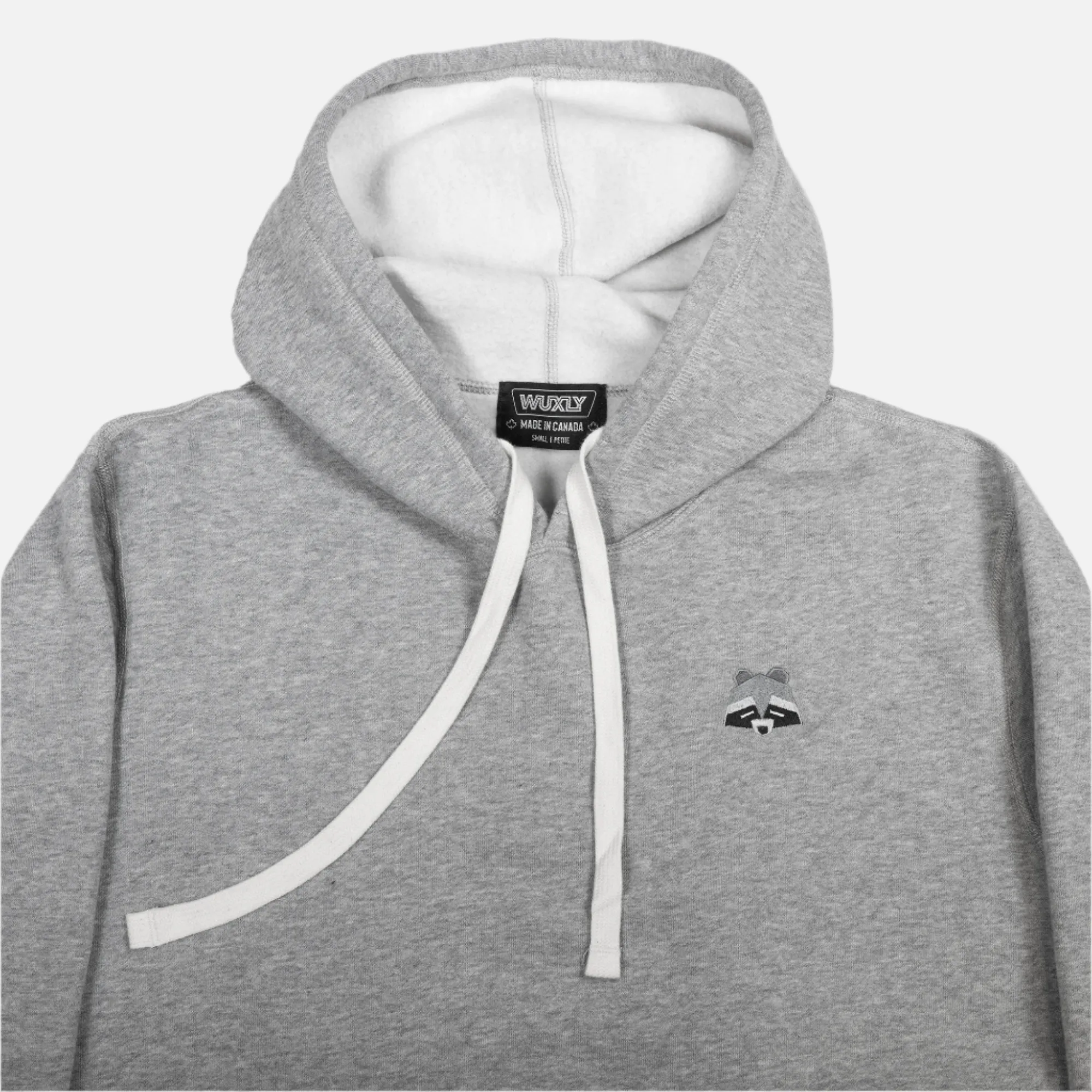 Raccoon Grey Melange Hoodie sold by Wuxly product image thumbnail 5