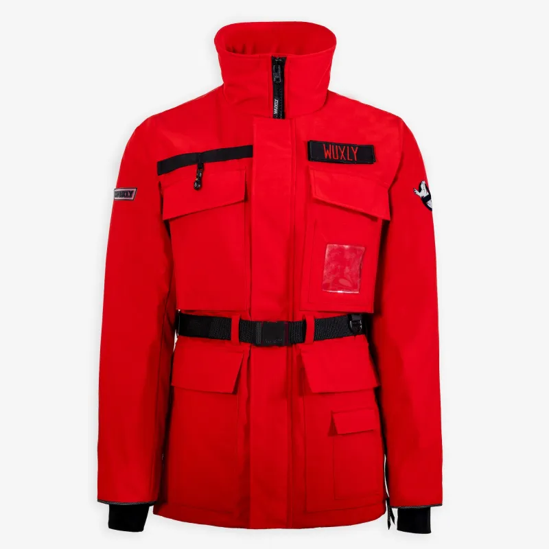 Wuxly X Ghostbusters Frozen Empire "Hero" Parka Red made by Wuxly