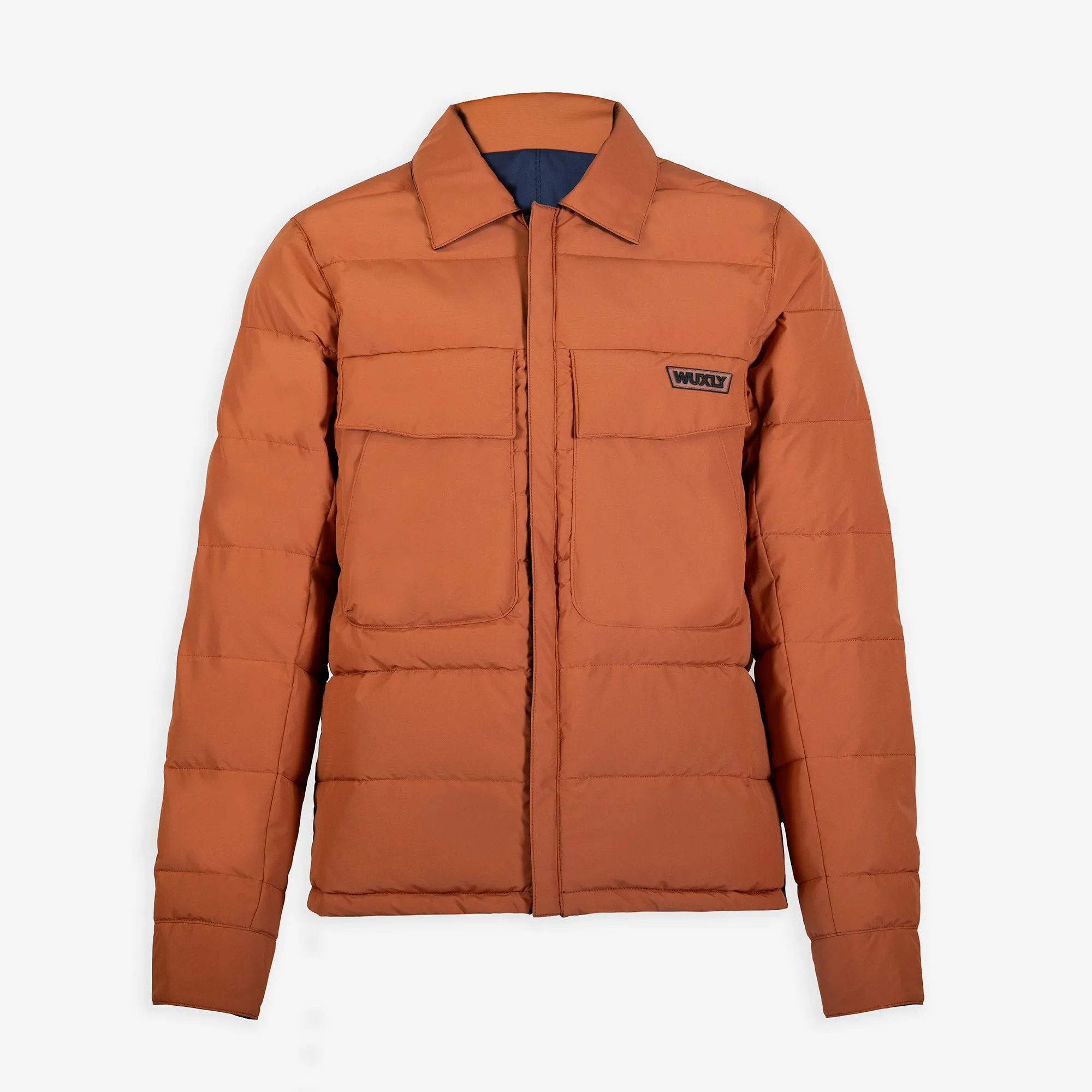 Wallace Jacket Toronto Brick/Navy sold by Wuxly