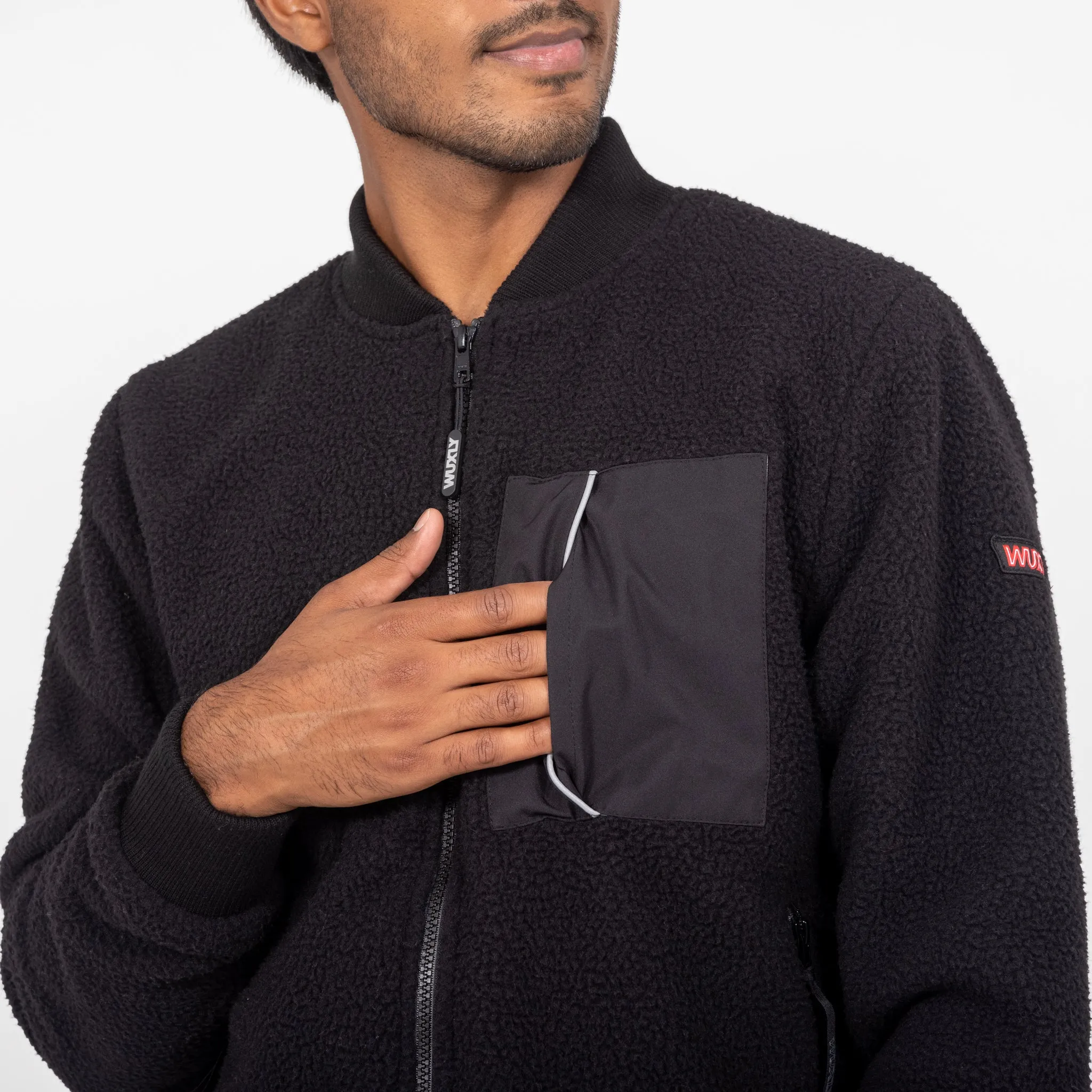 Canmore Fleece Bomber Black sold by Wuxly product image thumbnail 2