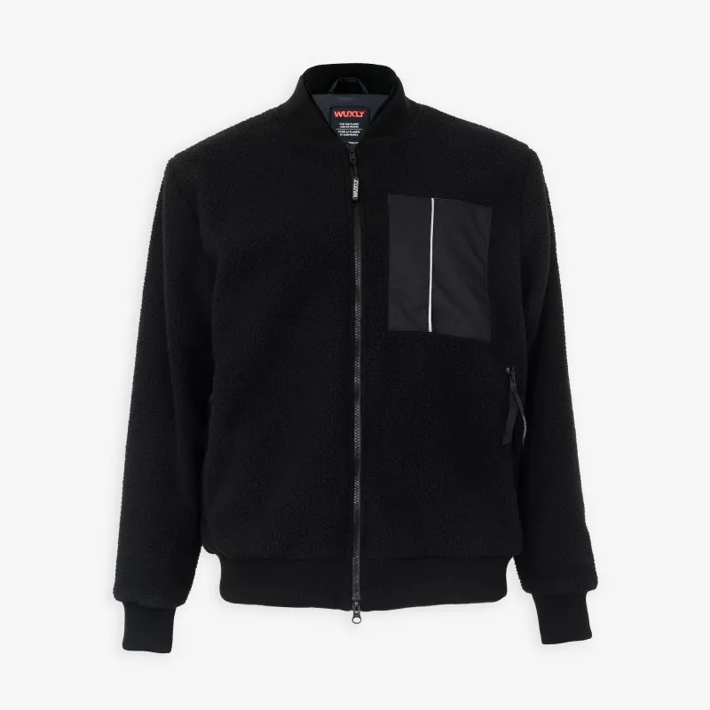 Canmore Fleece Bomber Black sold by Wuxly