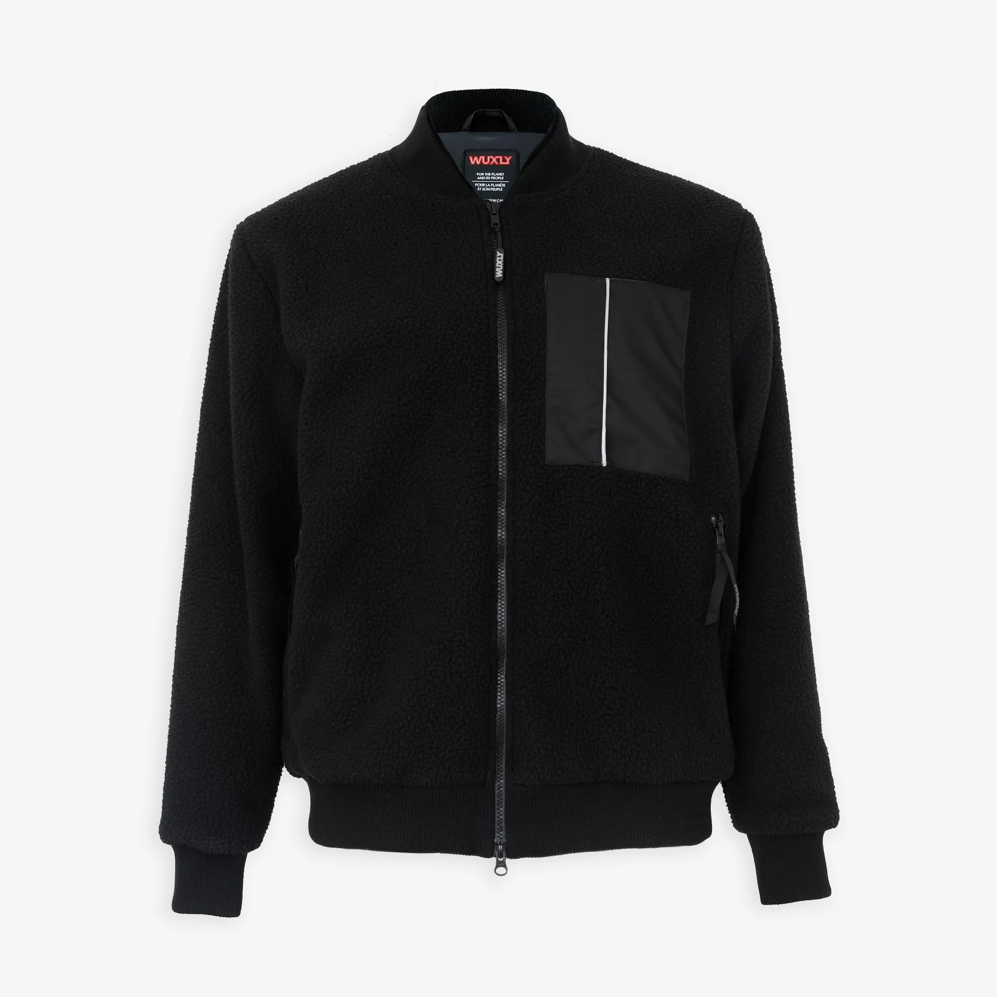 Canmore Fleece Bomber Black sold by Wuxly
