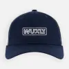 Navy/White Mesh Back Trucker Cap sold by Wuxly
