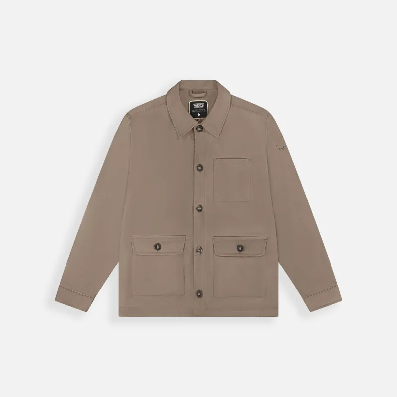 Men’s Khaki Shirt Jacket made by Wuxly