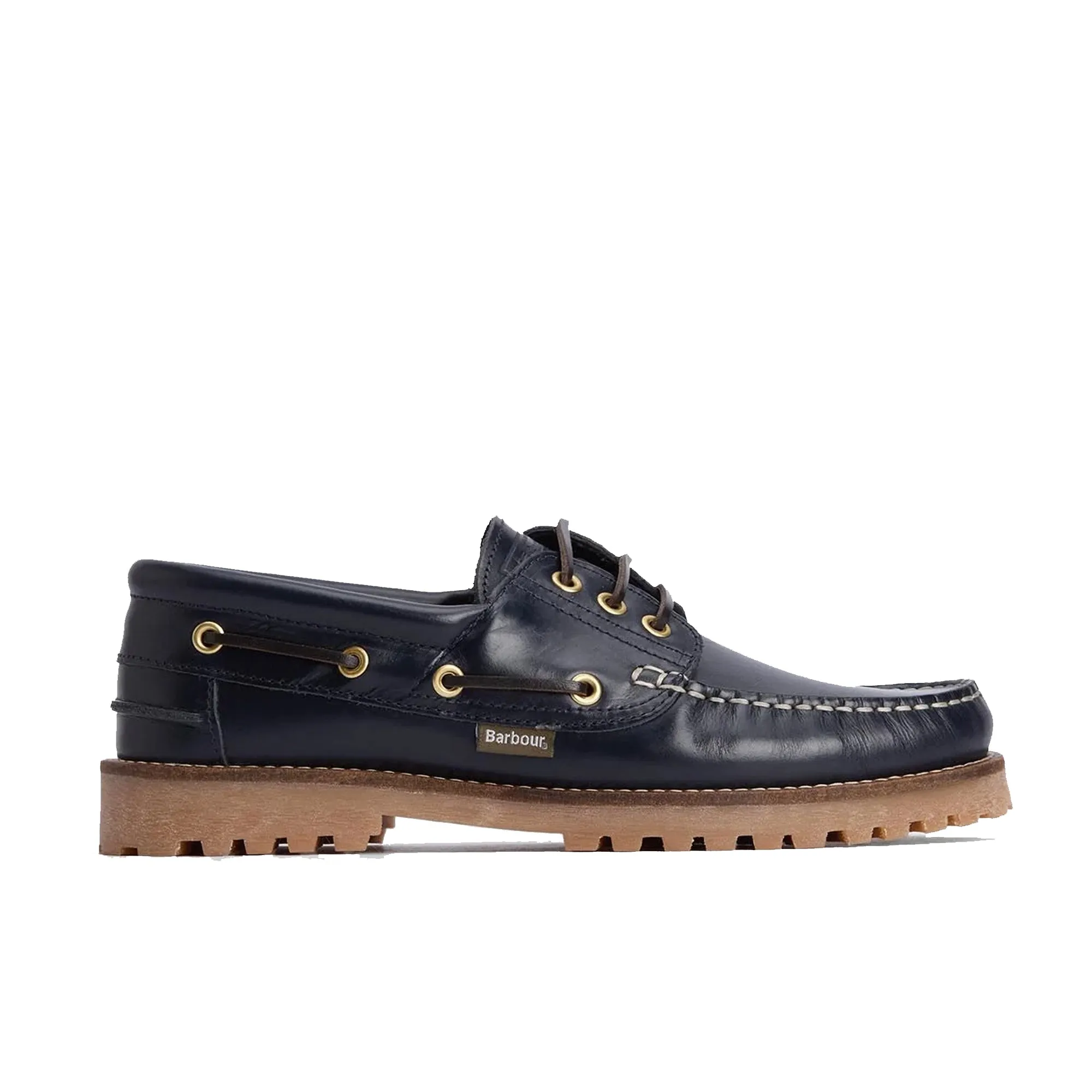 Barbour Deck Boat Shoe - Navy sold by Stomping Ground