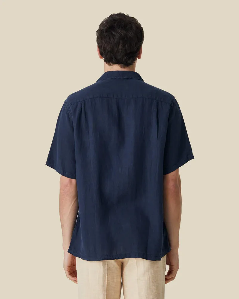 Linen Camp Collar - Navy sold by Stomping Ground product image thumbnail 3