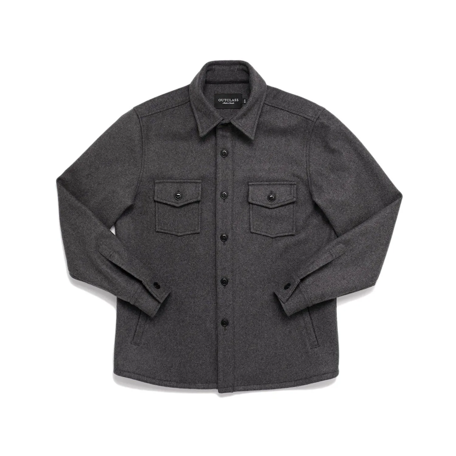 Grey Wool Overshirt sold by Stomping Ground