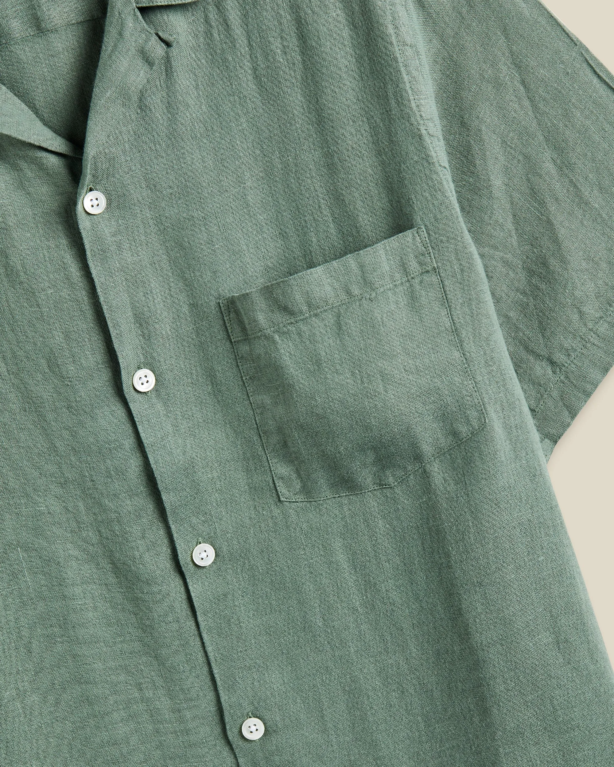 Linen Camp Collar - Dry Green sold by Stomping Ground product image thumbnail 3