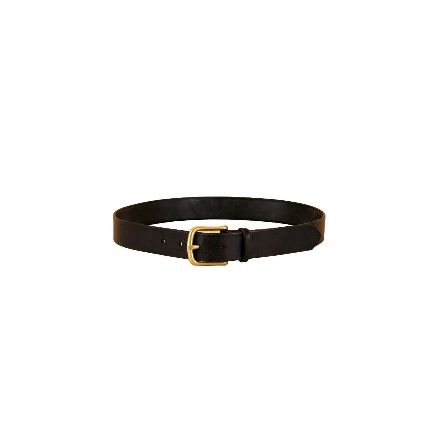 Standard Belt 1.25" - Black / Brass Buckle sold by Stomping Ground