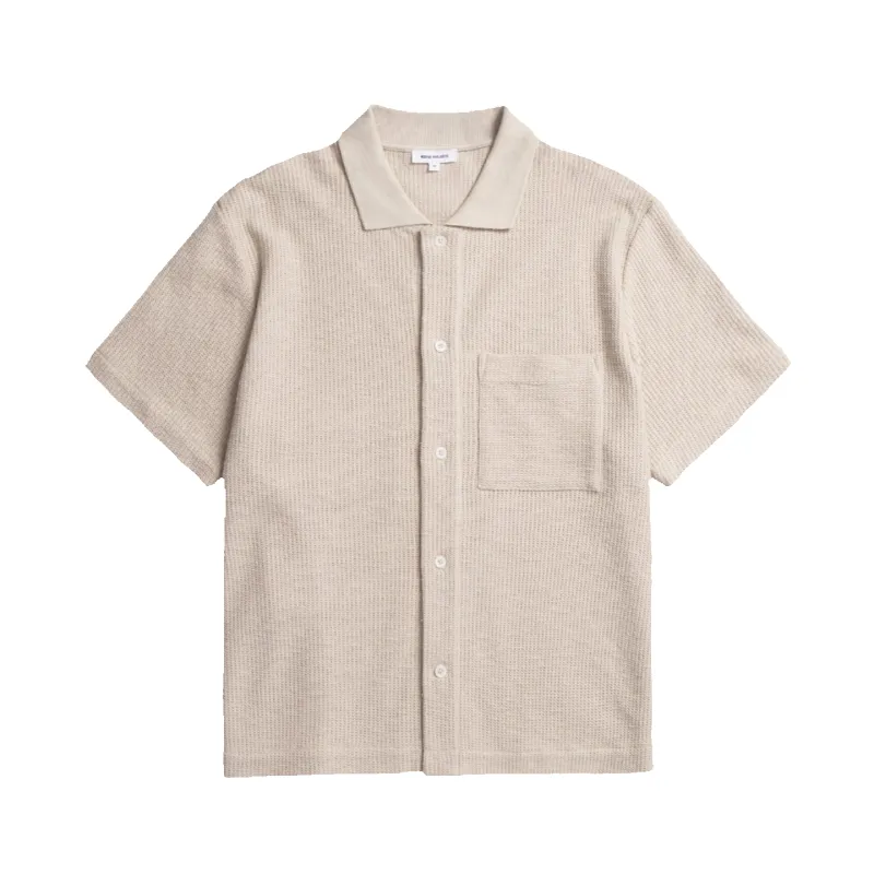 Gustav Crochet Jersey Shirt - Oatmeal sold by Stomping Ground
