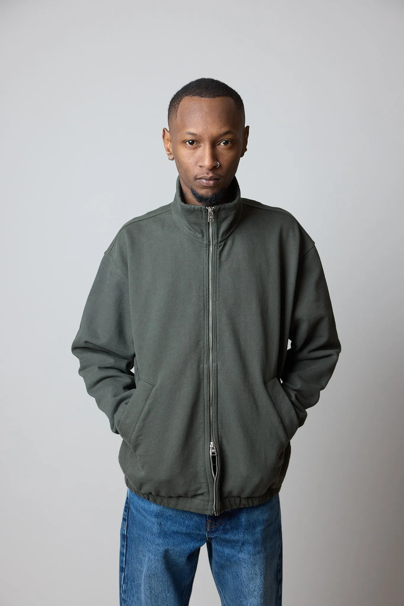 Bjorn Loopback Track Jacket - Black Olive sold by Stomping Ground product image thumbnail 5
