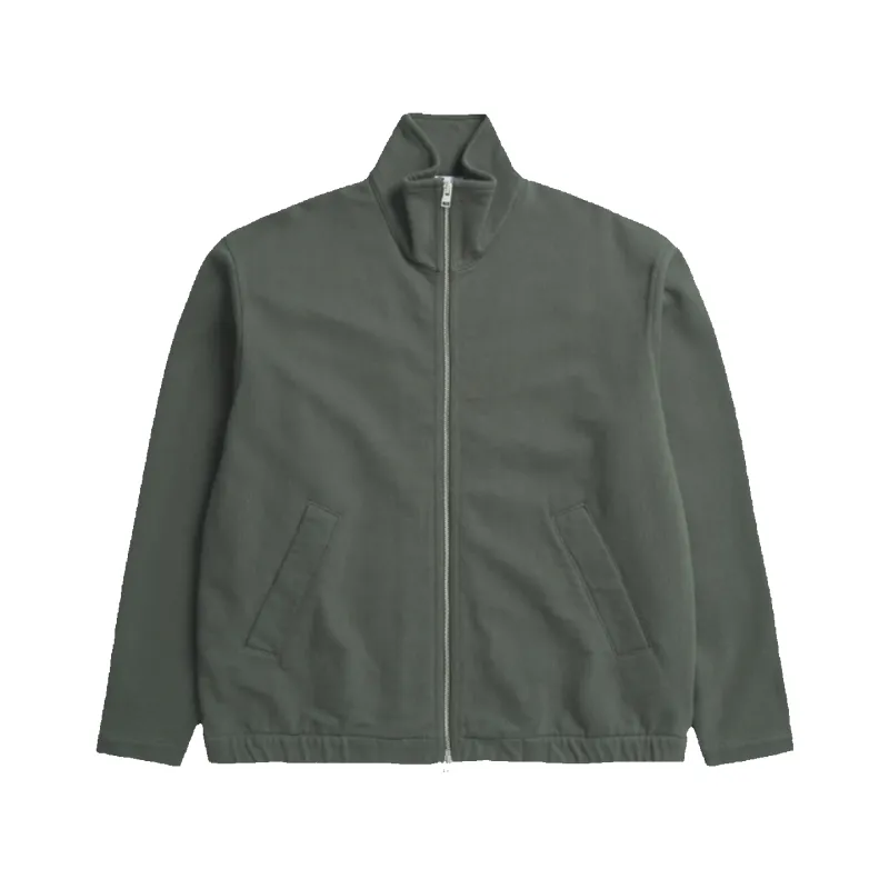 Bjorn Loopback Track Jacket - Black Olive sold by Stomping Ground