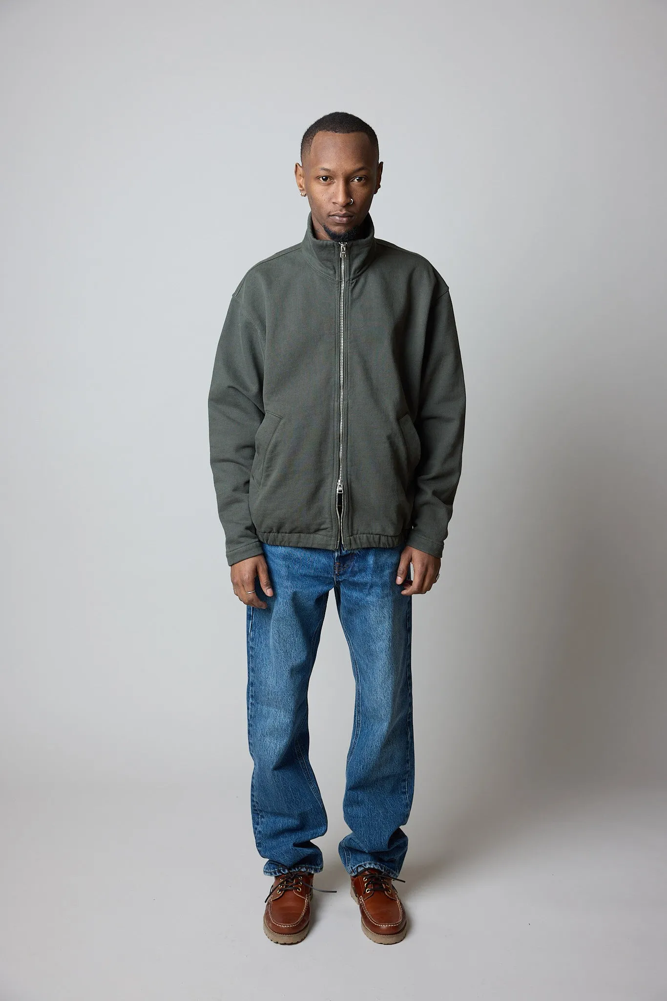 Bjorn Loopback Track Jacket - Black Olive sold by Stomping Ground product image thumbnail 4