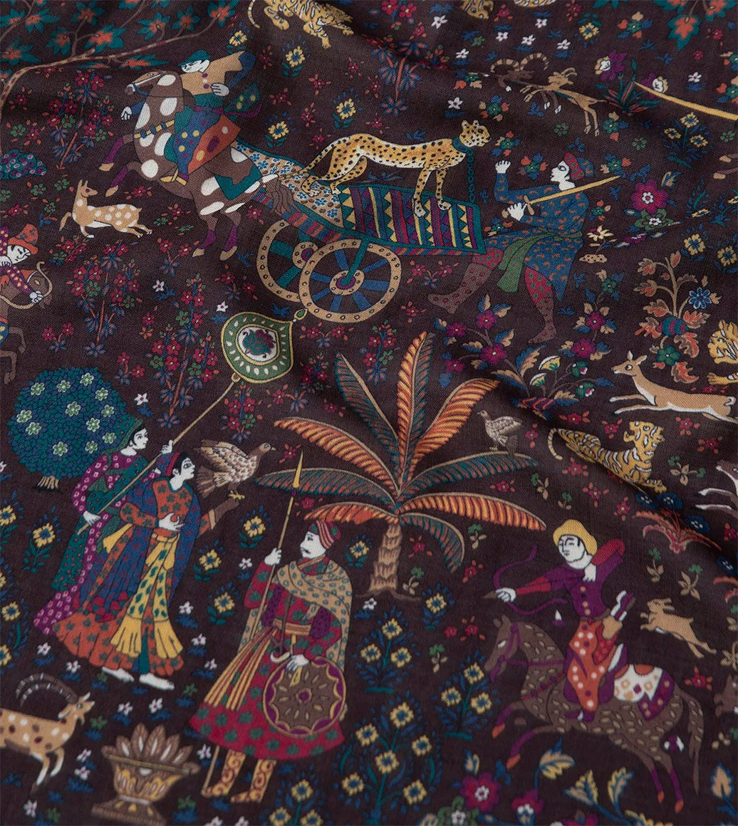 Moghul Garden Silk Scarf - Brown sold by Stomping Ground product image thumbnail 2