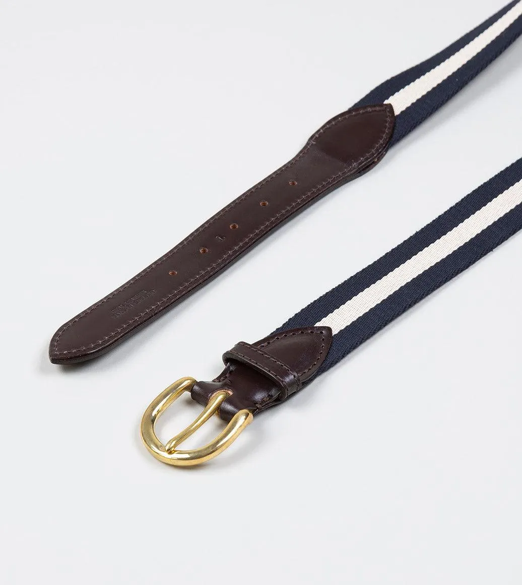 Stripe Web Leather Belt sold by Stomping Ground product image thumbnail 2