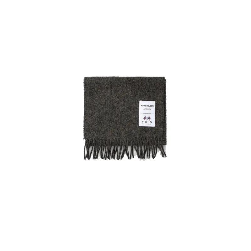 Moon Lambswool Scarf - Charcoal Melange made by Norse Projects