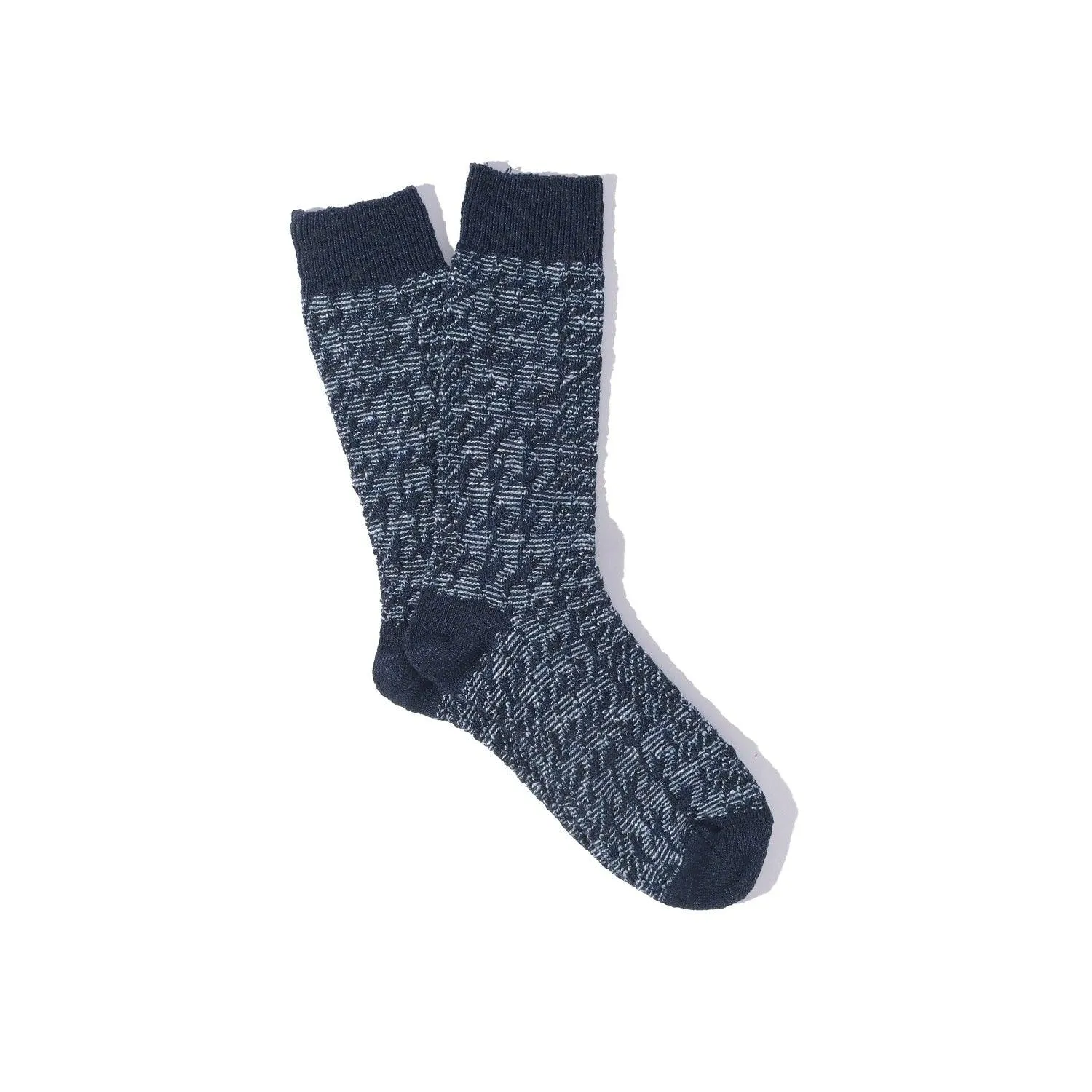 Houndstooth Jacquard - Navy sold by Stomping Ground