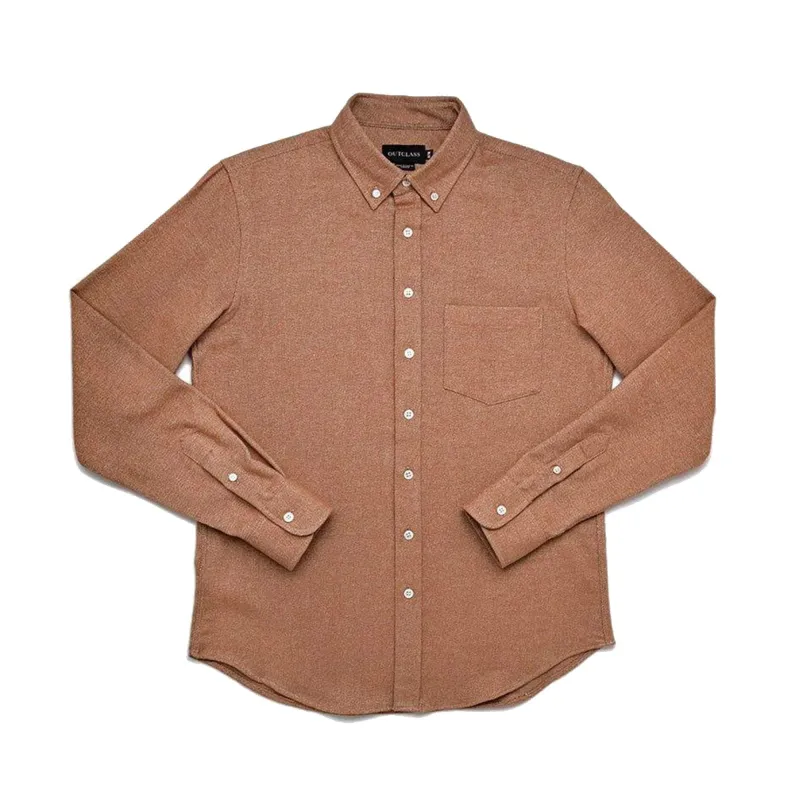 Camel Tweed Flannel Shirt sold by Stomping Ground