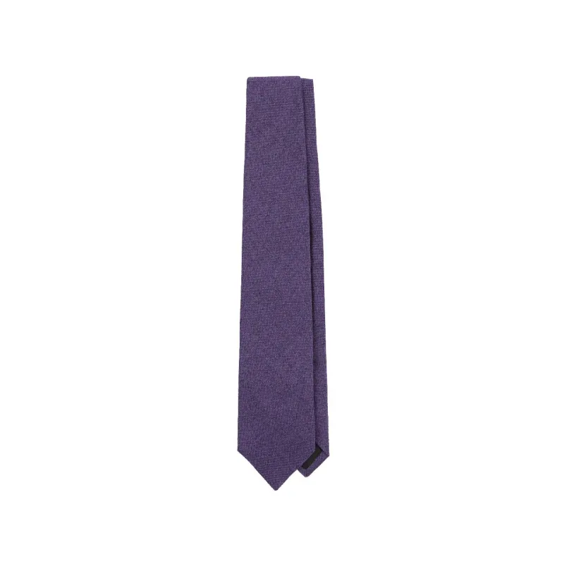 Solid Cashmere Tie - Navy Tipped made by Drakes