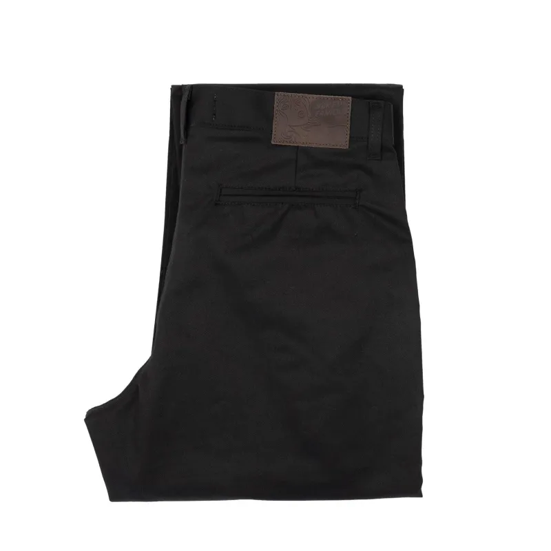 Straight Chino - Stretch Twill - Black sold by Stomping Ground