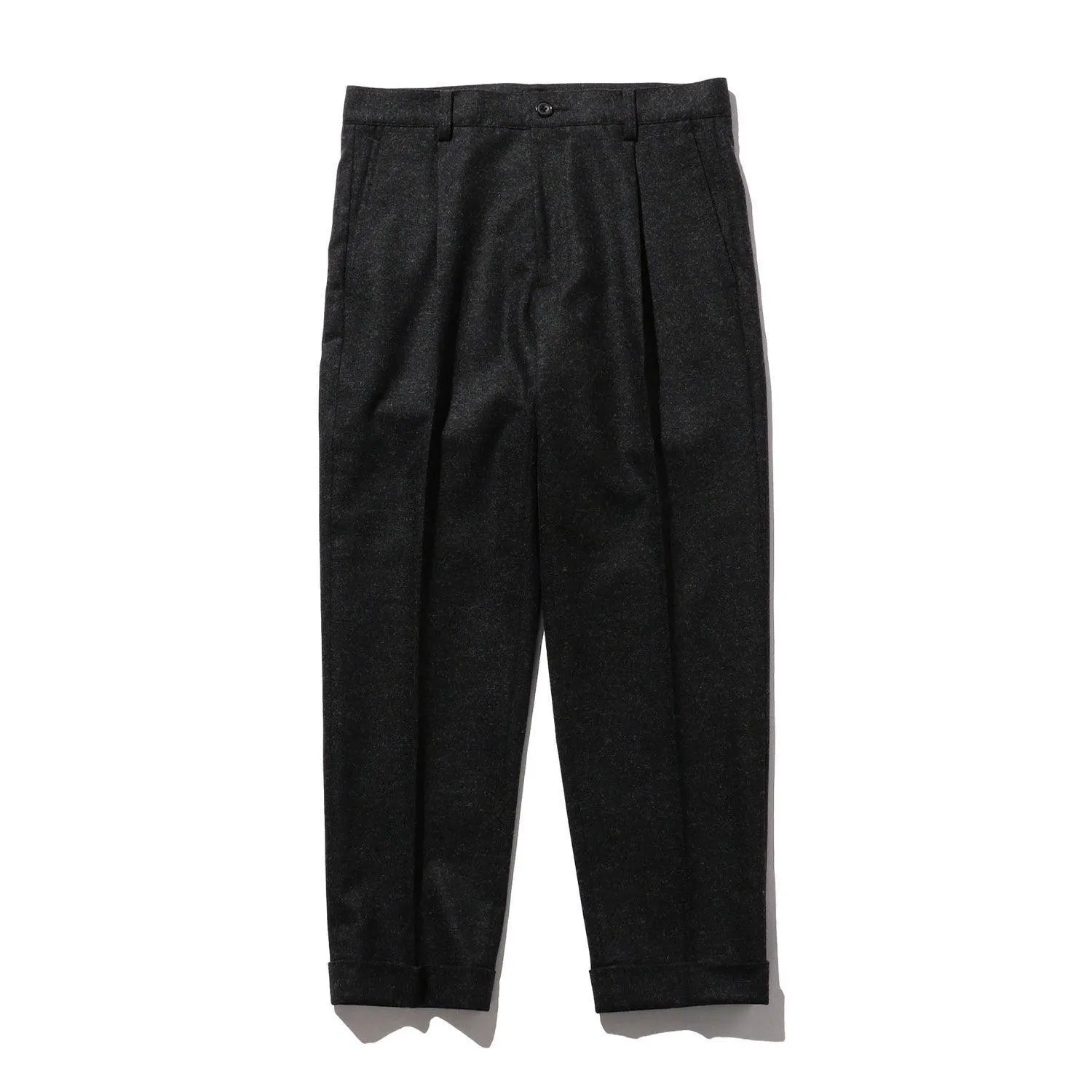 1 Pleat Wool Cashmere Trouser - Charcoal sold by Stomping Ground