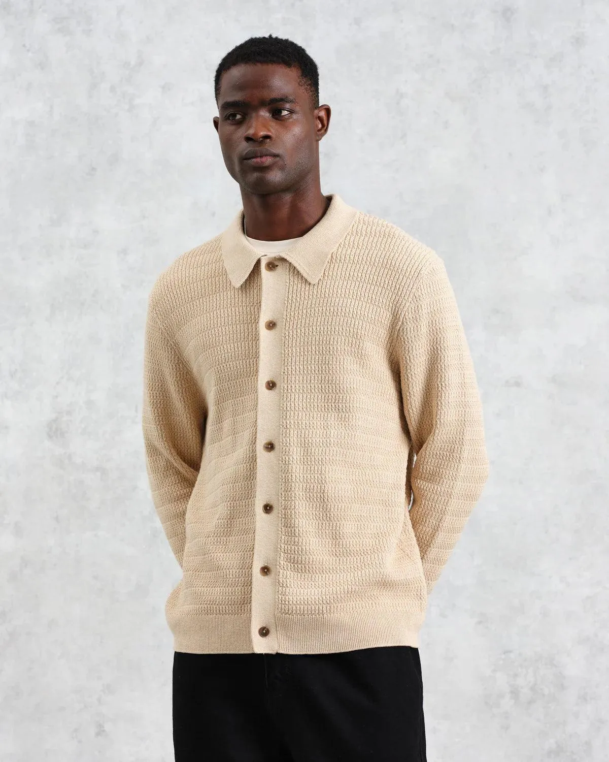 Tristan Longsleeve Shirt - Mini Cable Stitch - Sand sold by Stomping Ground product image thumbnail 2
