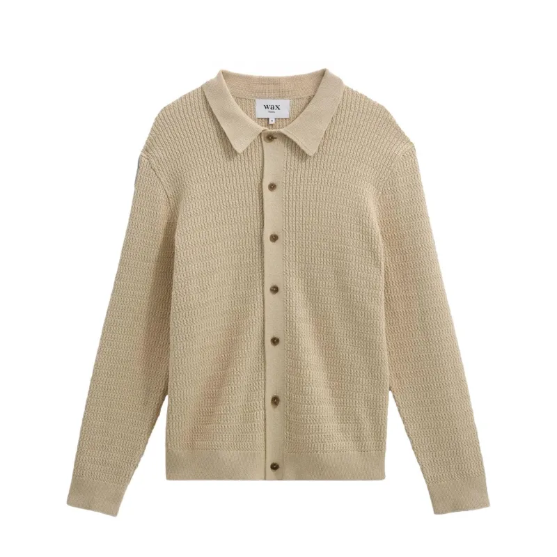 Tristan Longsleeve Shirt - Mini Cable Stitch - Sand sold by Stomping Ground