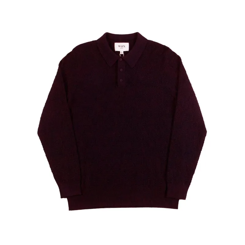 Oban Knit Polo - Textured Check sold by Stomping Ground