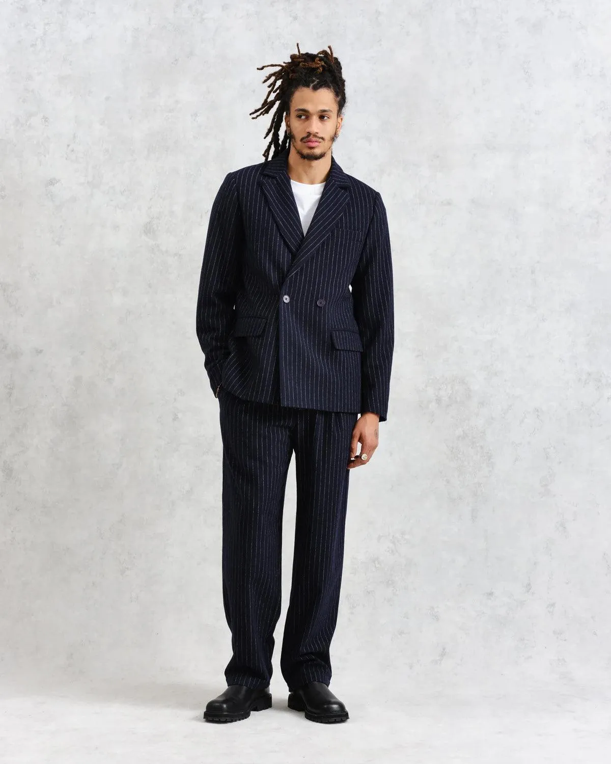 Gekko Pinstripe Blazer - Navy sold by Stomping Ground product image thumbnail 3