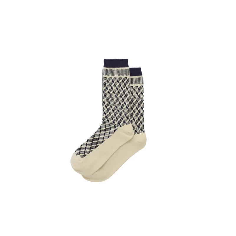 Chunky Socks - Navy Jacquard made by Wax London