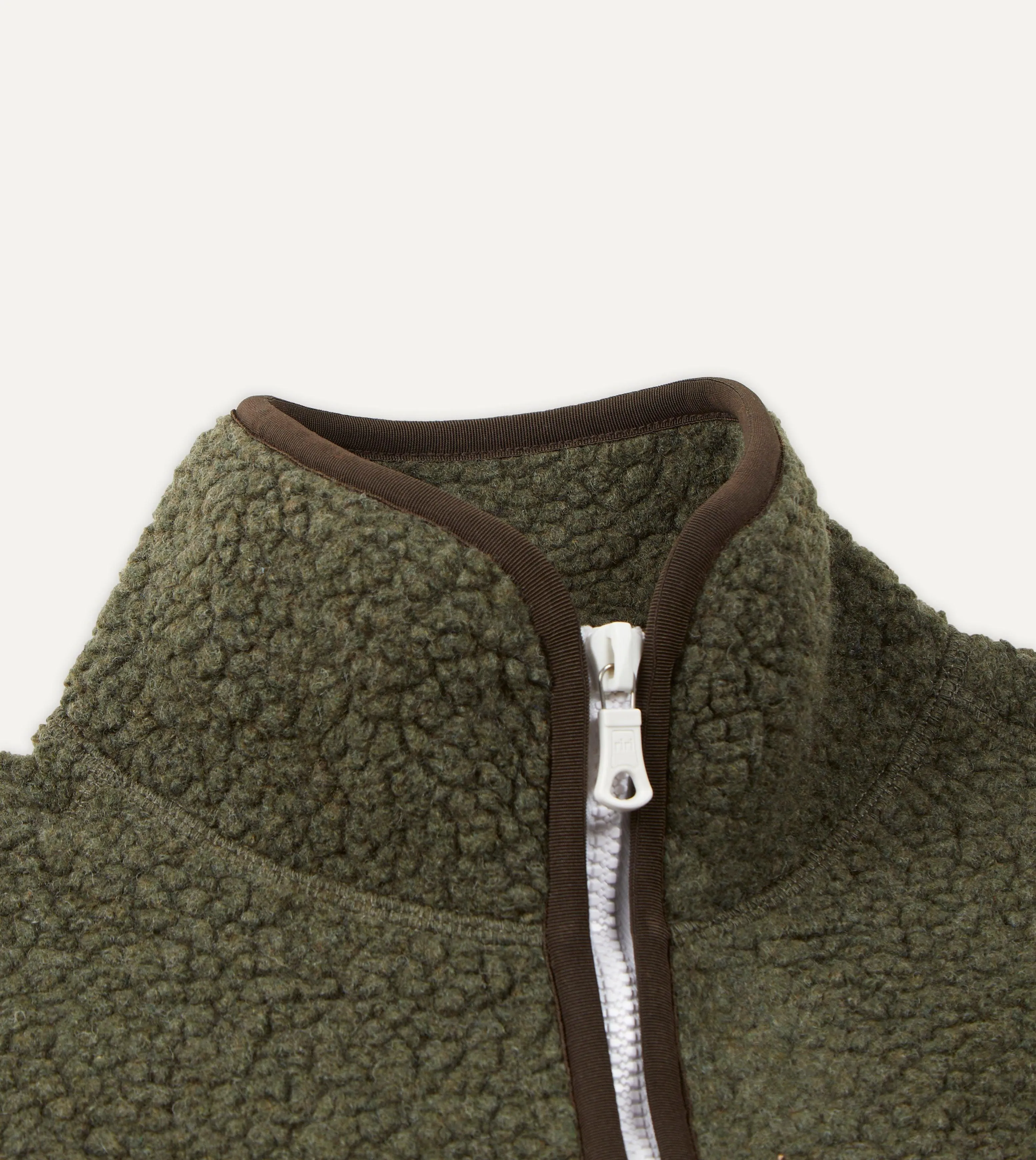 Boucle Wool Zip Jacket - Olive sold by Stomping Ground product image thumbnail 3