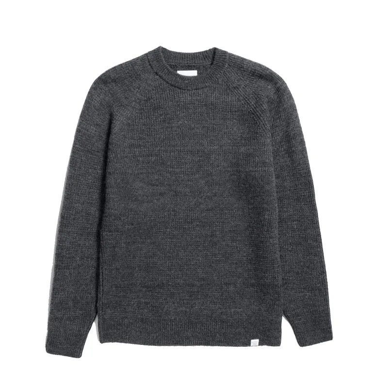 Roald Cotton Wool - Dark Grey Melange made by Norse Projects