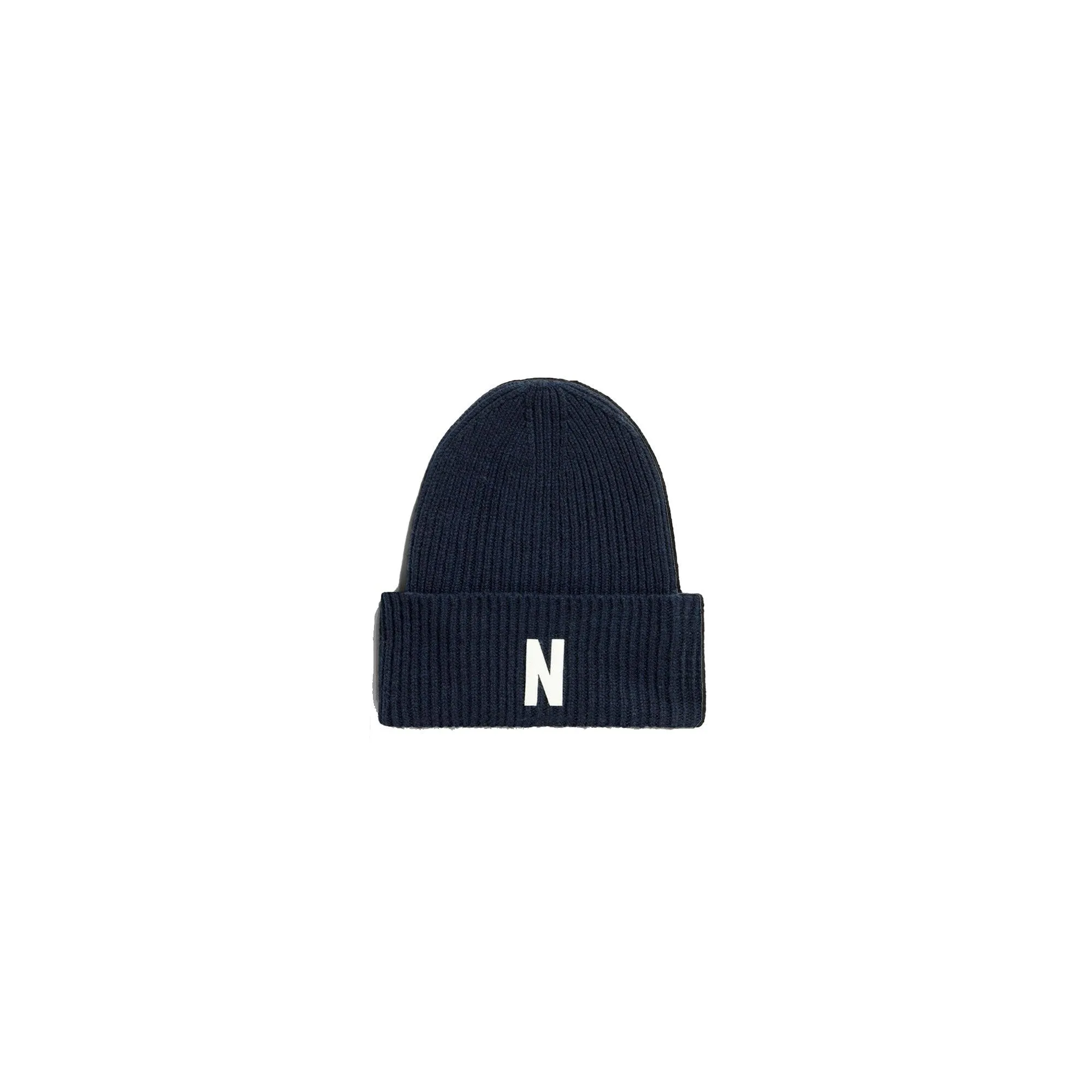 Merino Lambswool Rib N Logo Beanie sold by Stomping Ground