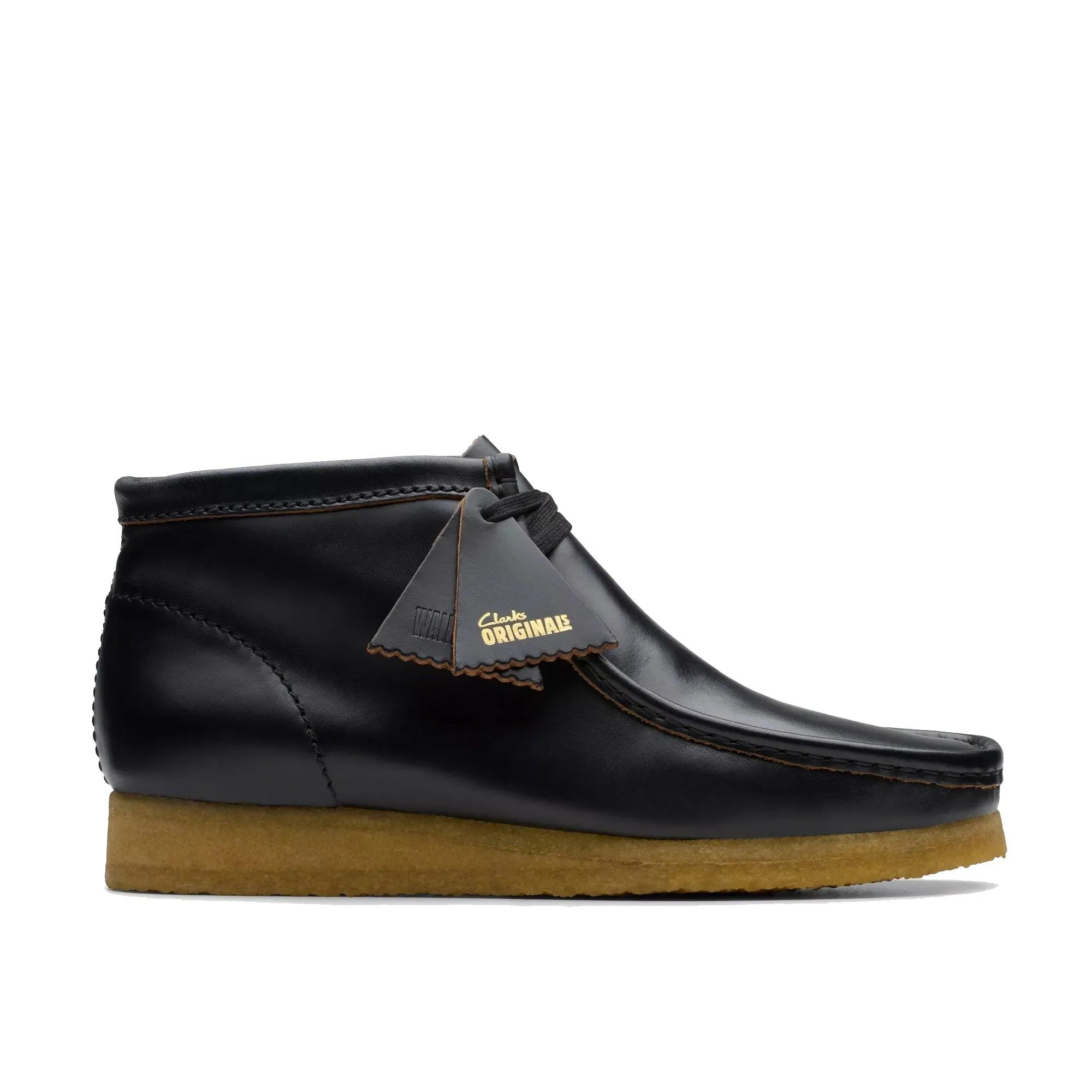 Wallabee Boot - Black Smooth Leather sold by Stomping Ground