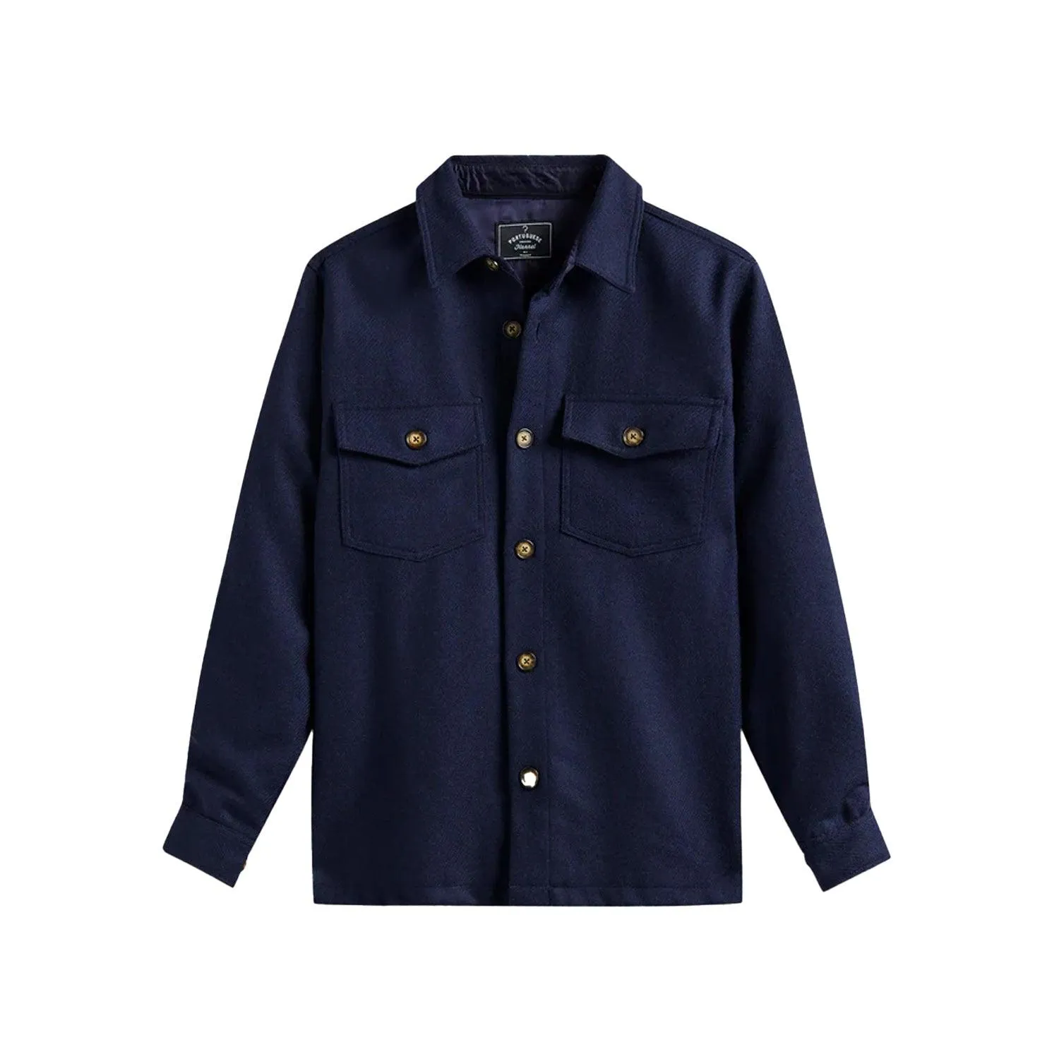 Wool Field Overshirt - Navy sold by Stomping Ground