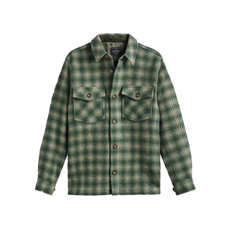 Waffle Overshirt - Green sold by Stomping Ground
