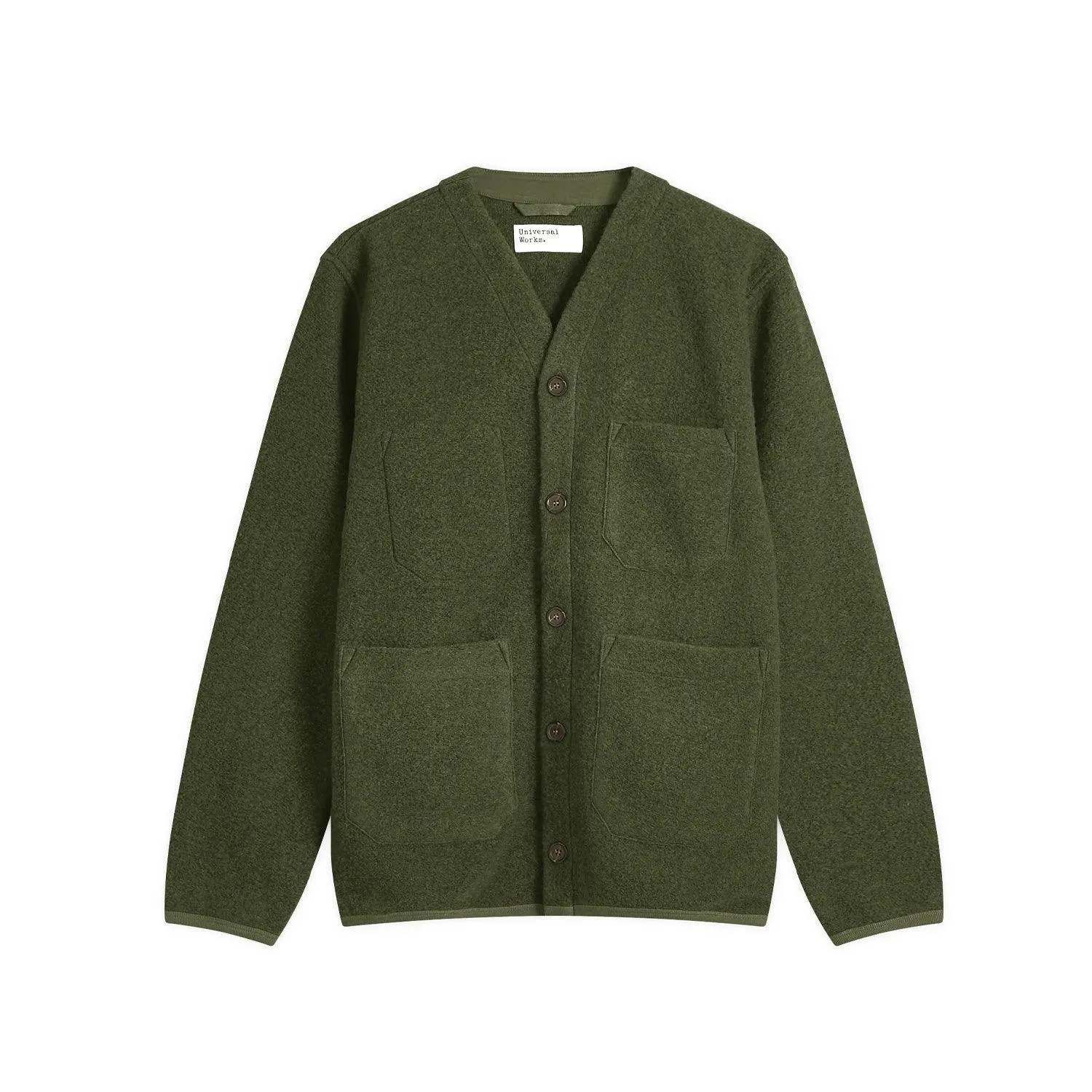 Cardigan - Wool Fleece -Olive sold by Stomping Ground