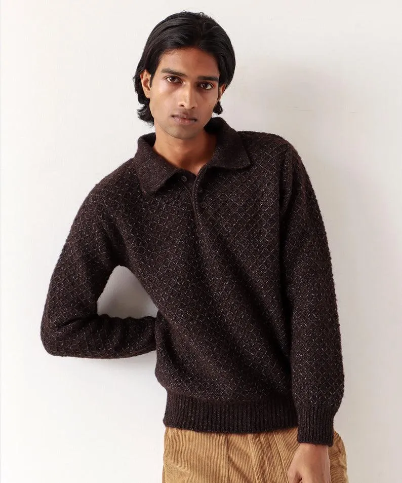 Kier L/S Knit - Slate Brown/ Silver Blue sold by Stomping Ground product image thumbnail 3