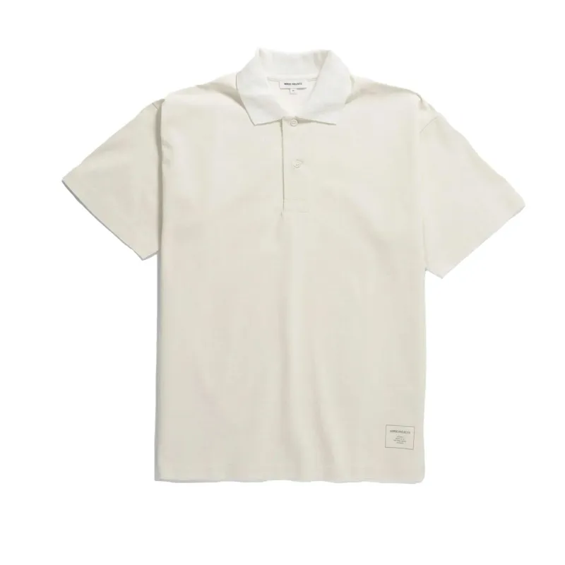 Espen Printed S/S Printed Polo - Ecru sold by Stomping Ground