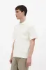 Espen Printed S/S Printed Polo - Ecru sold by Stomping Ground